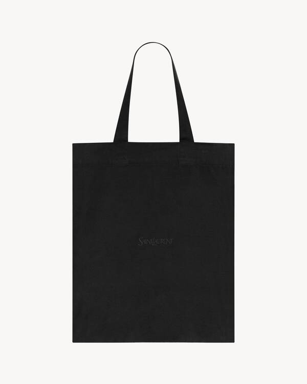 Black cotton tote on sale