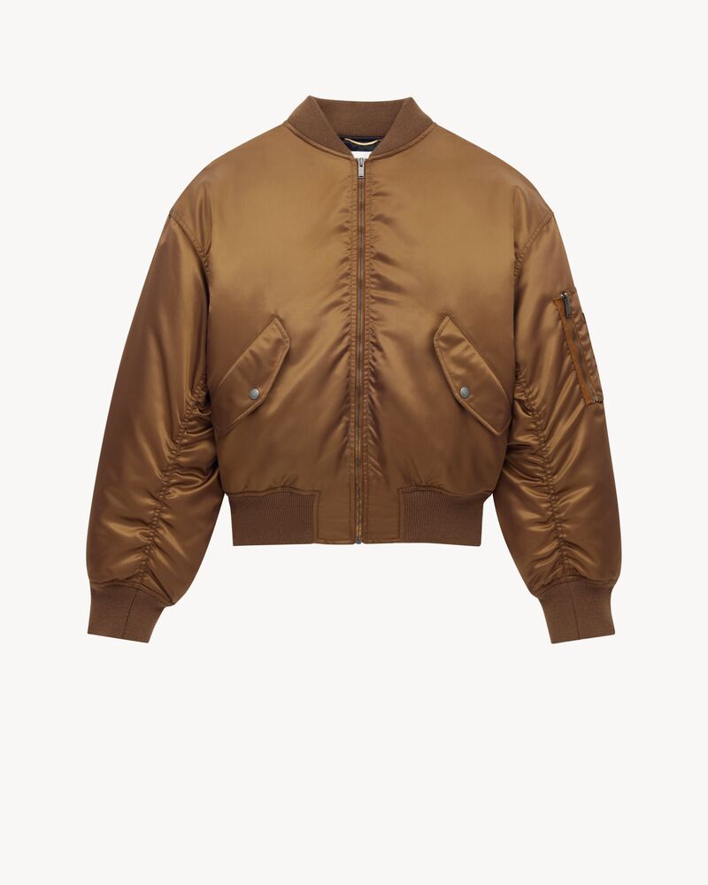 bomber jacket in shiny nylon