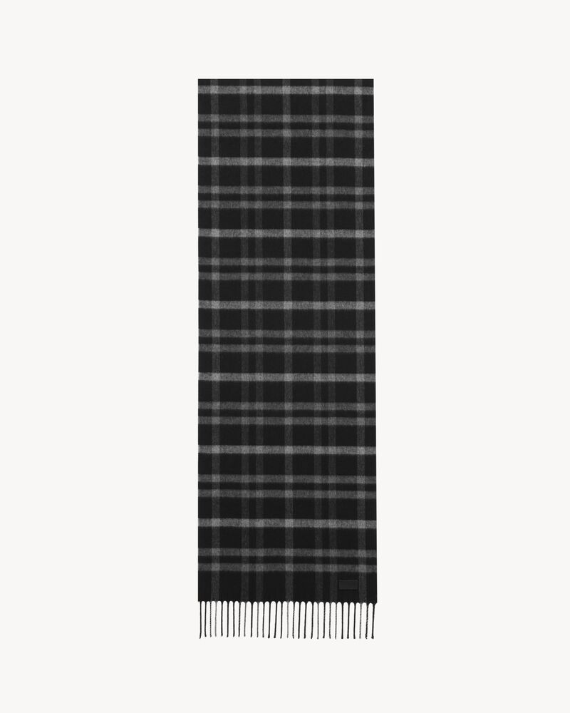 TARTAN SCARF IN SILK AND CASHMERE JACQUARD
