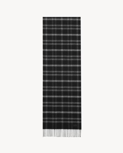 マフラー・ストール Saint Laurent CASHMERE JACQUARD SCARF (748959 3Y2011060) Saint Laurent Scarf In Cashmere Jacquard | Saks Fifth Avenue