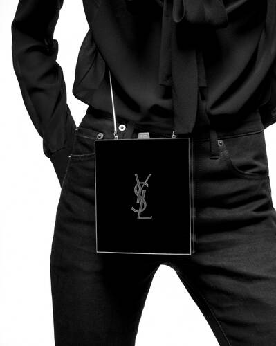 Saint Laurent YSL Small Pouch in Black Lambskin and GHW – Brands Lover