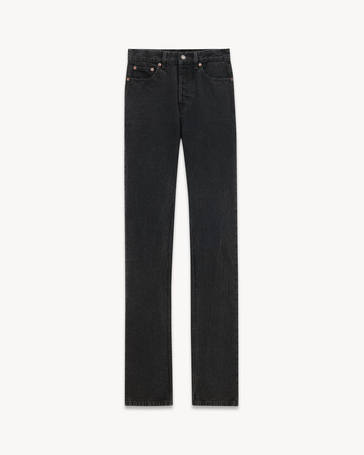 jeans slim-fit stile anni ‘90 in denim rock nero