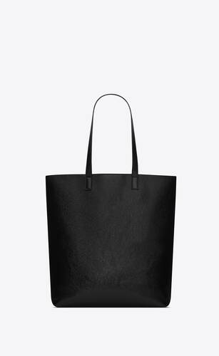 bold shopping bag in coated crinkled leather