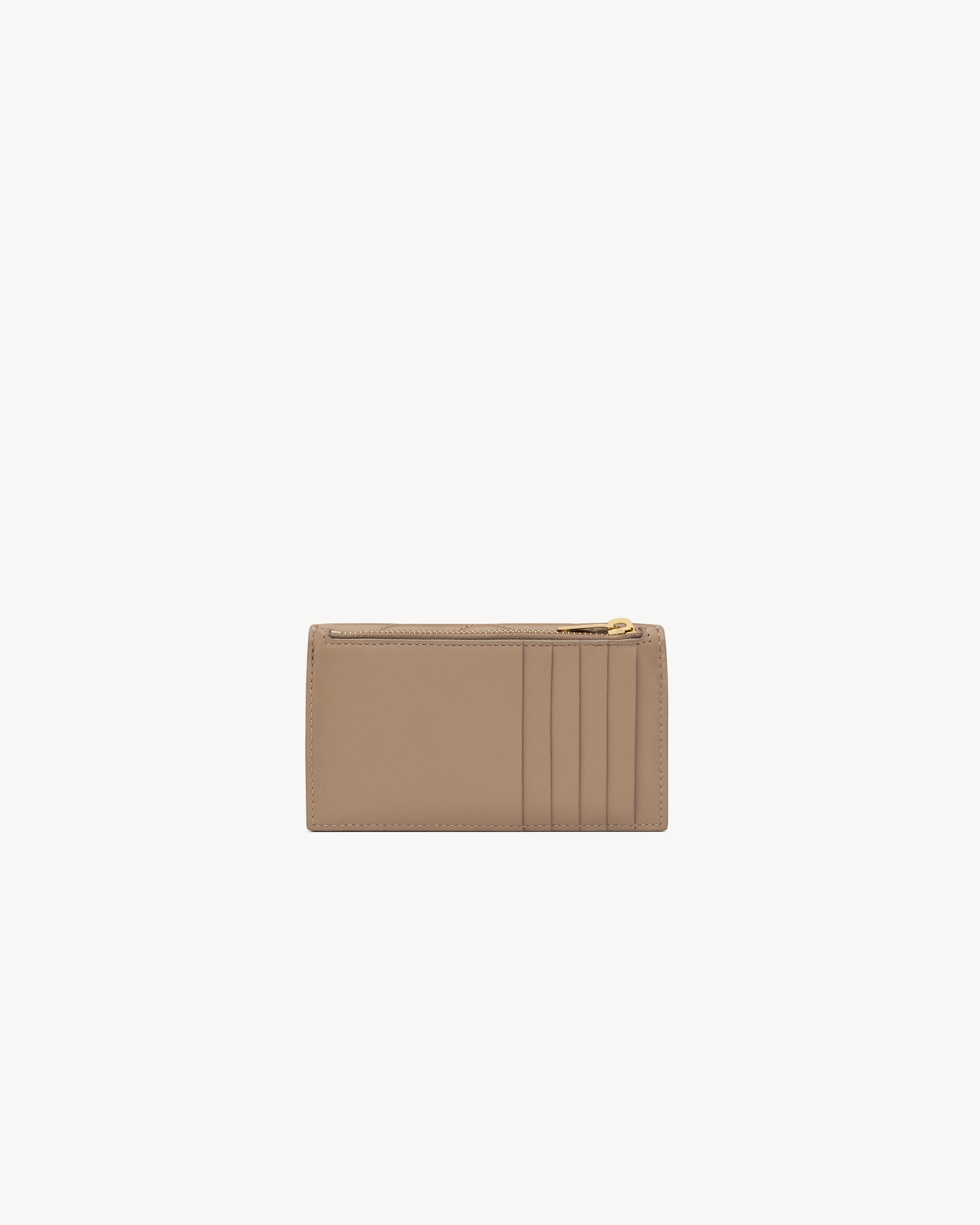 CASSANDRE MATELASSÉ FRAGMENTS FLAP CARD CASE IN LAMBSKIN