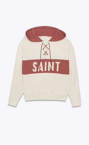 saint laurent laced hoodie