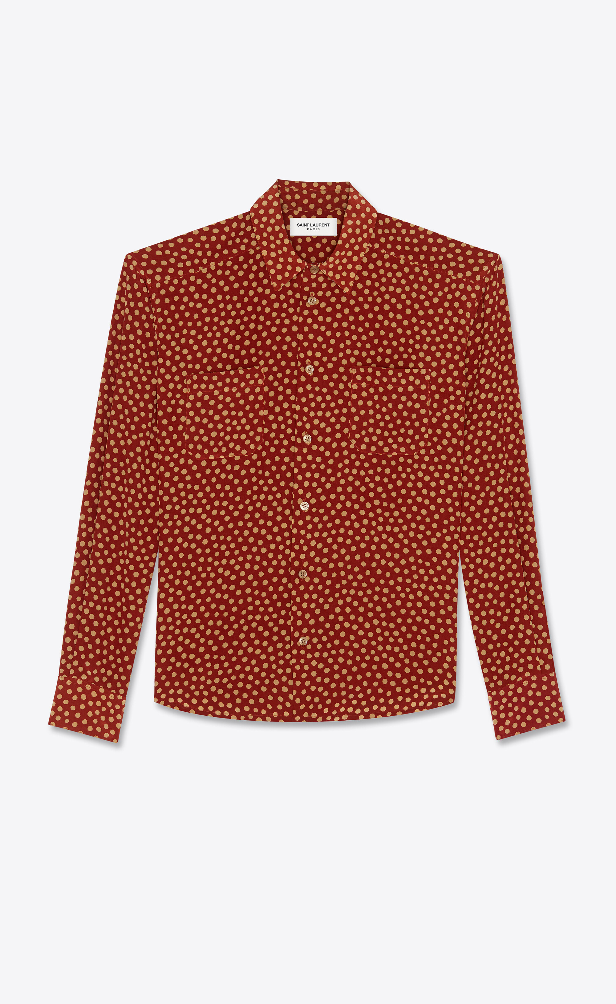 saint laurent polka dot shirt