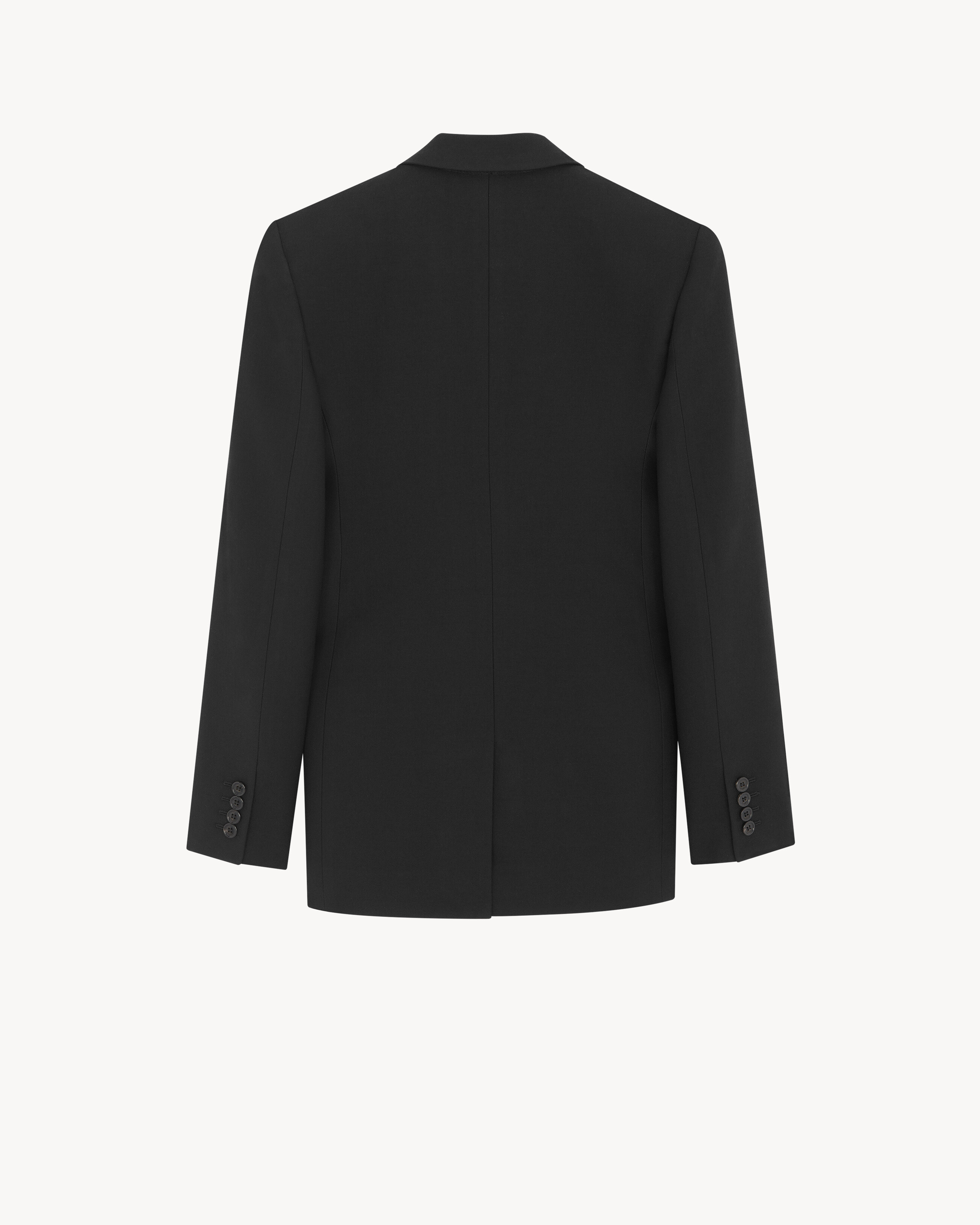blazer em gabardine de lã