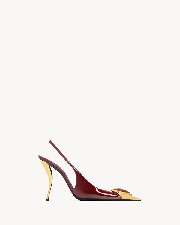 LOULOU slingback pumps in patent leather | Saint Laurent | YSL.com