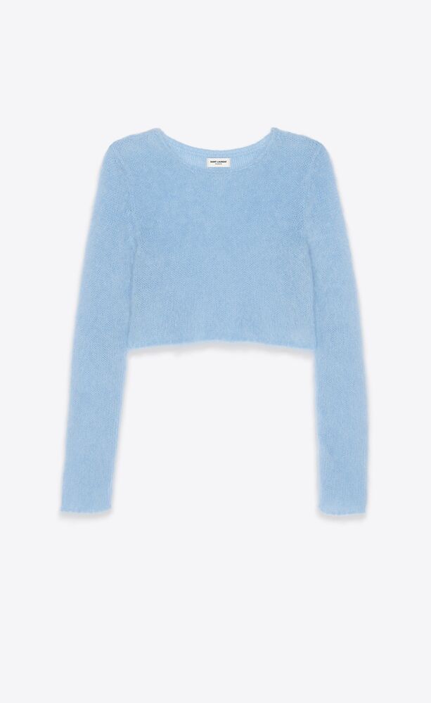 cropped sweater in mohair