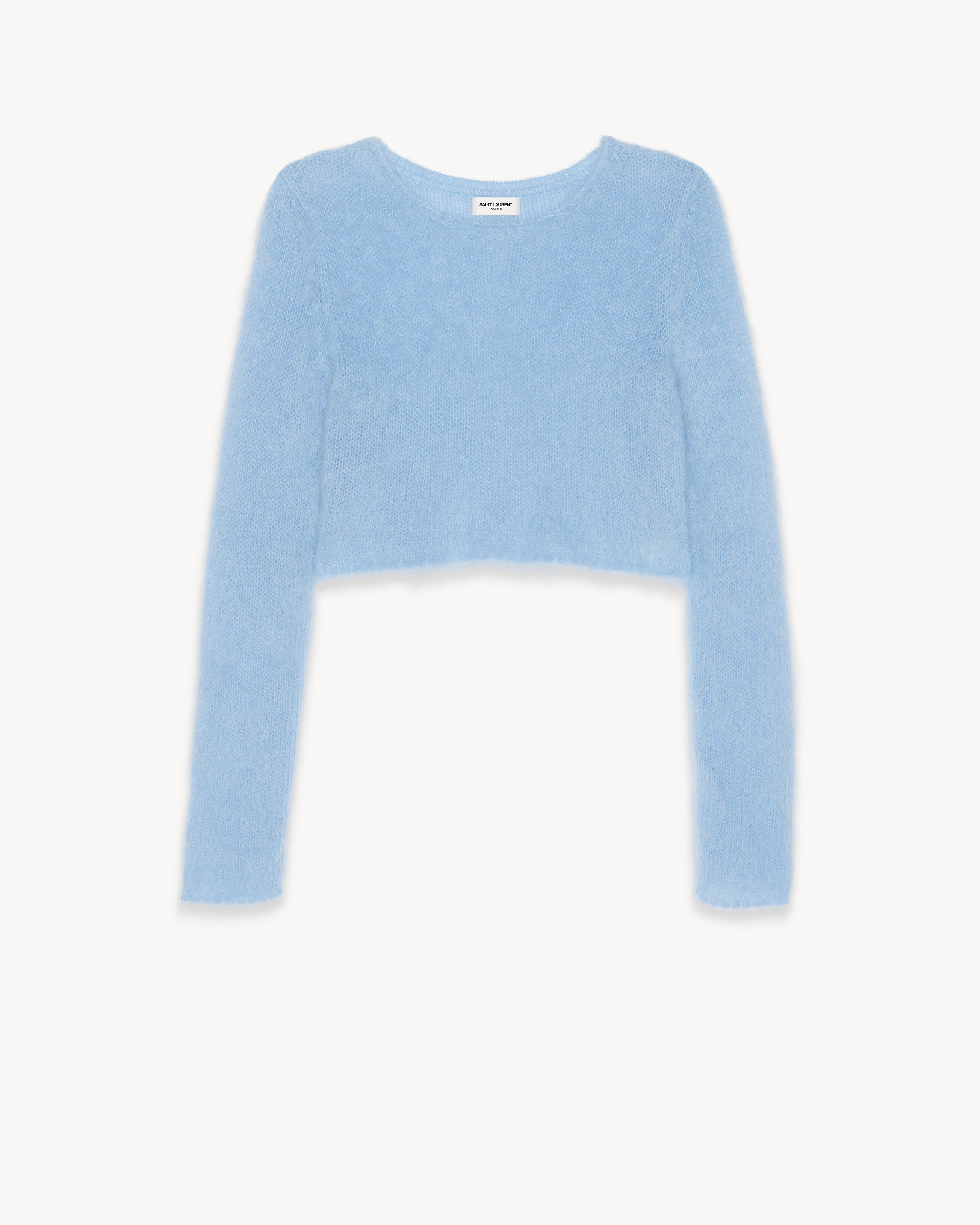 Cropped sweater in mohair | Saint 