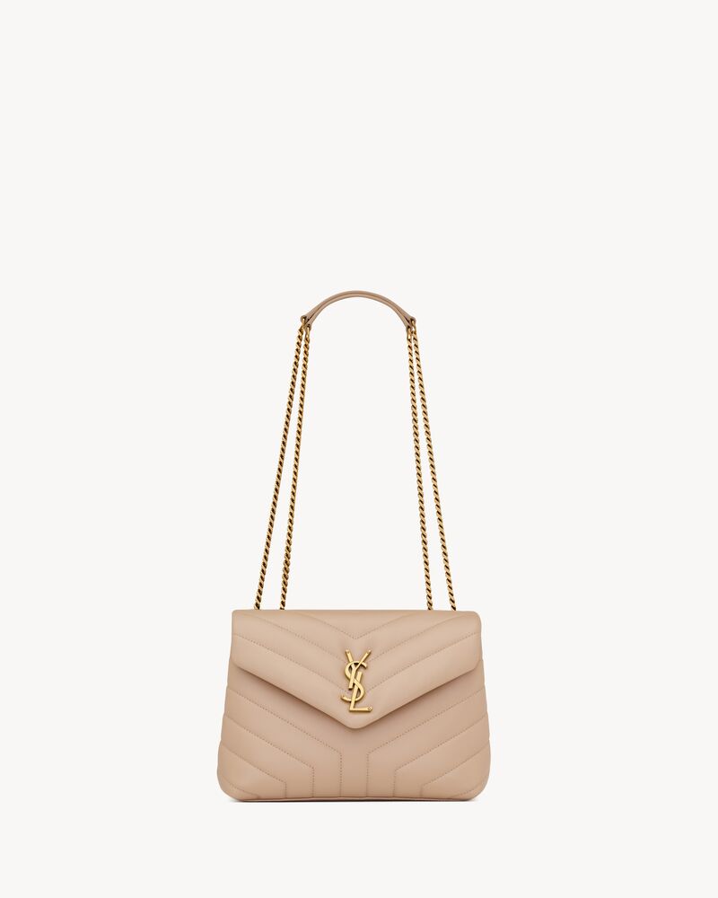 Saint Laurent - Loulou Small Quilted Leather Shoulder Bag - Womens - Beige