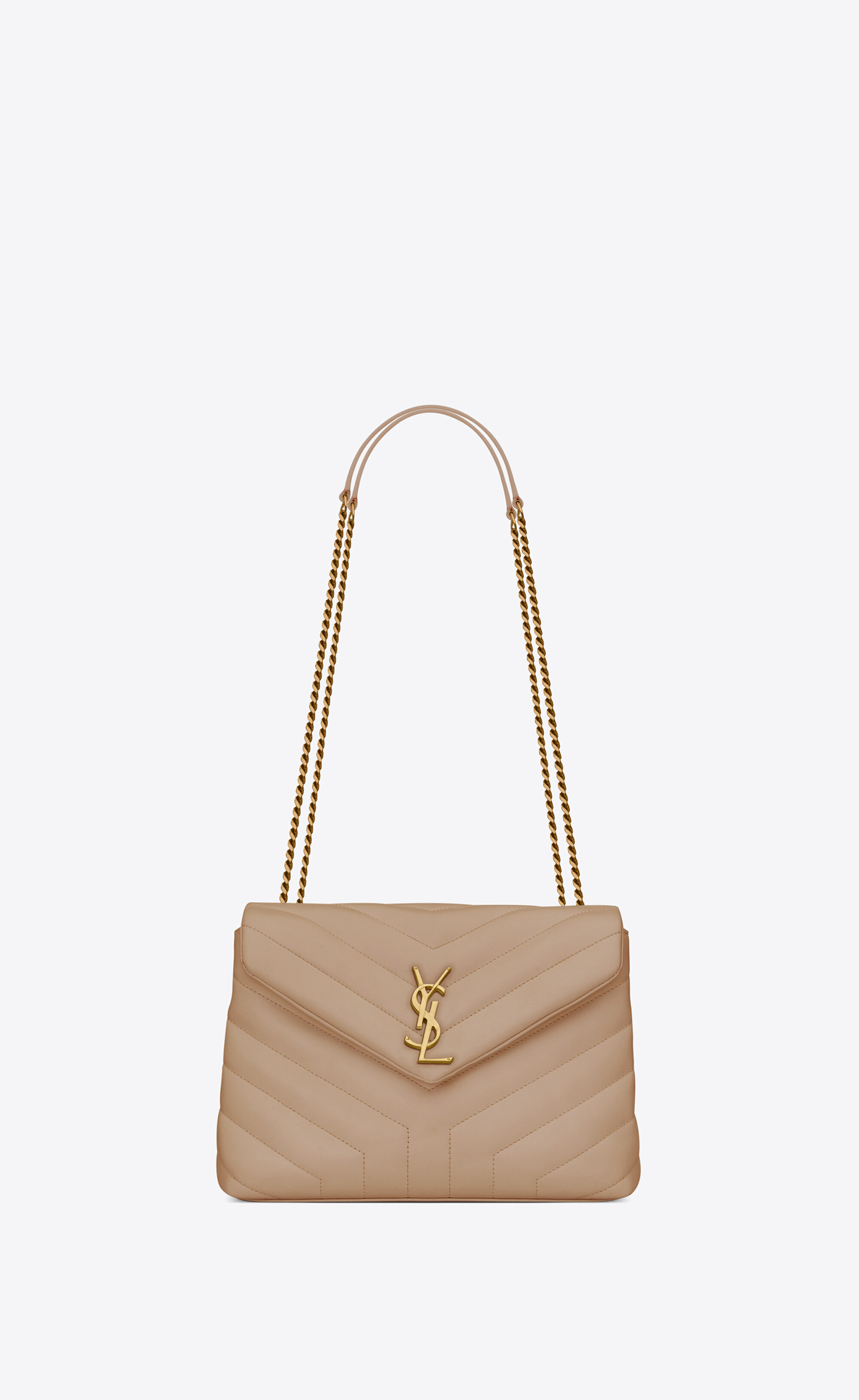 Saint Laurent Off-white Small Loulou Chain Bag