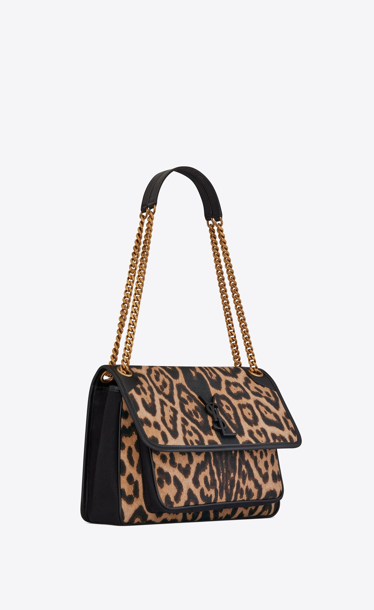 NIKI medium in leopard-print canvas and smooth leather | Saint Laurent ...