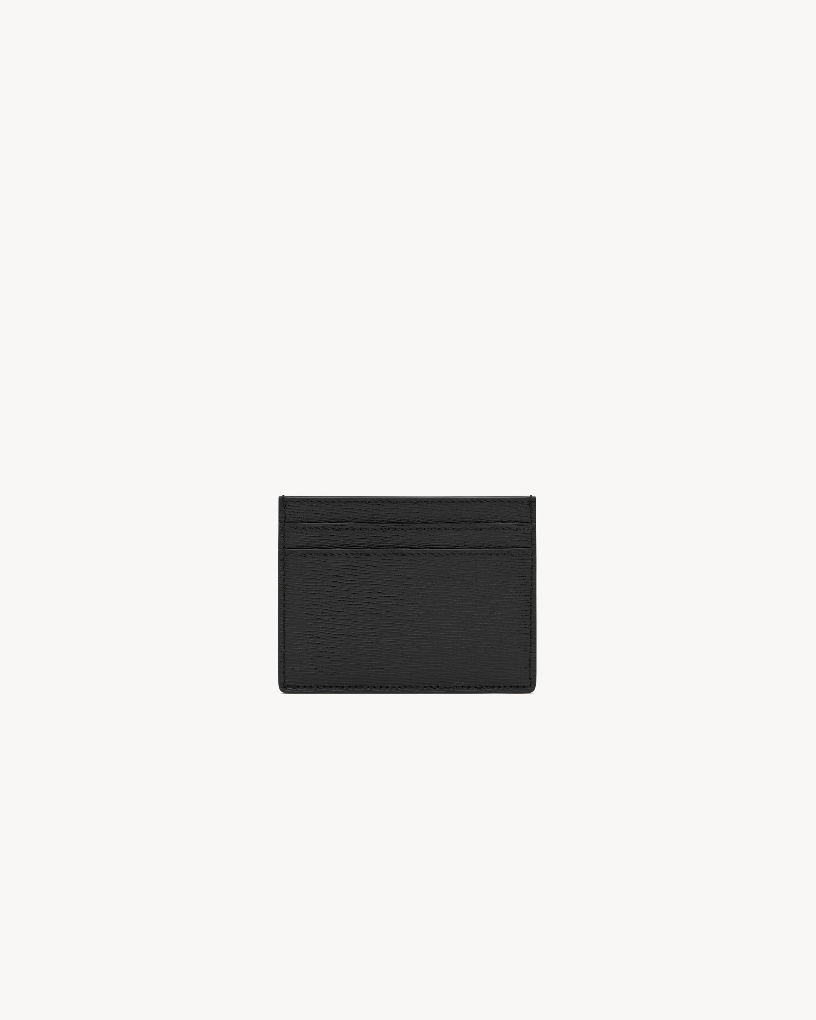 Saint Laurent Paris Card case in ripple- leather