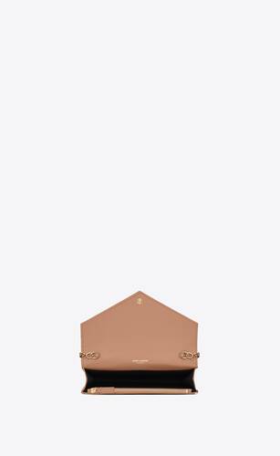 Yves Saint Laurent Medium Cassandre Matelasse Chain Wallet in Grain de Poudre Embossed Leather LHSEZDE 144020008433