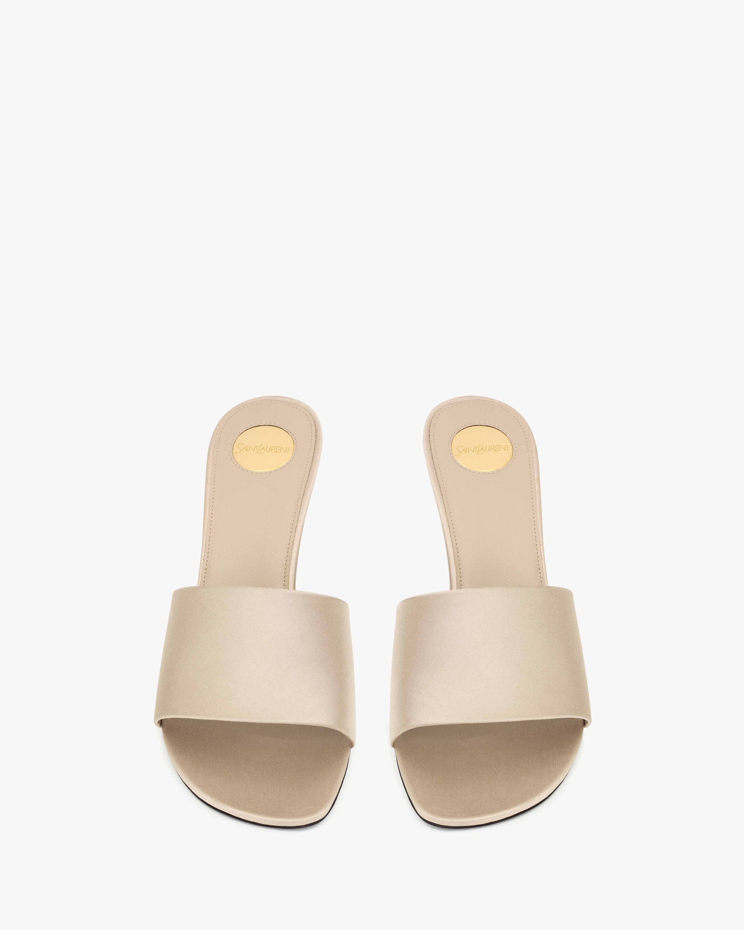 LODGE mules in satin crepe