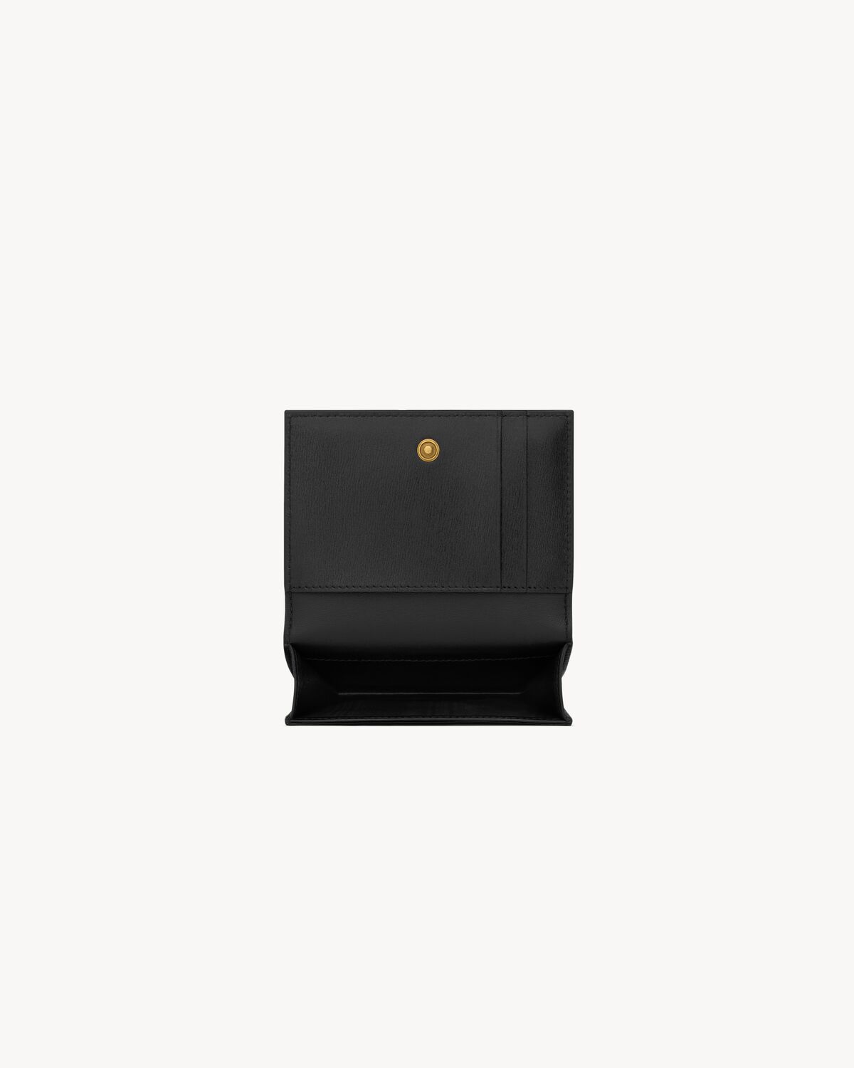 TINY CASSANDRE BUSINESS CARD CASE IN GLOSSY LEATHER