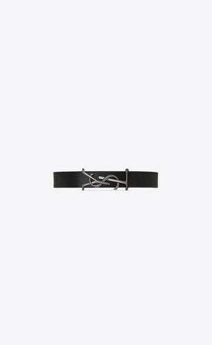 Homme Bijoux Bracelets Manchette serpent texturée en métal cuir et émail Cuir Saint Laurent pour homme en coloris Noir 