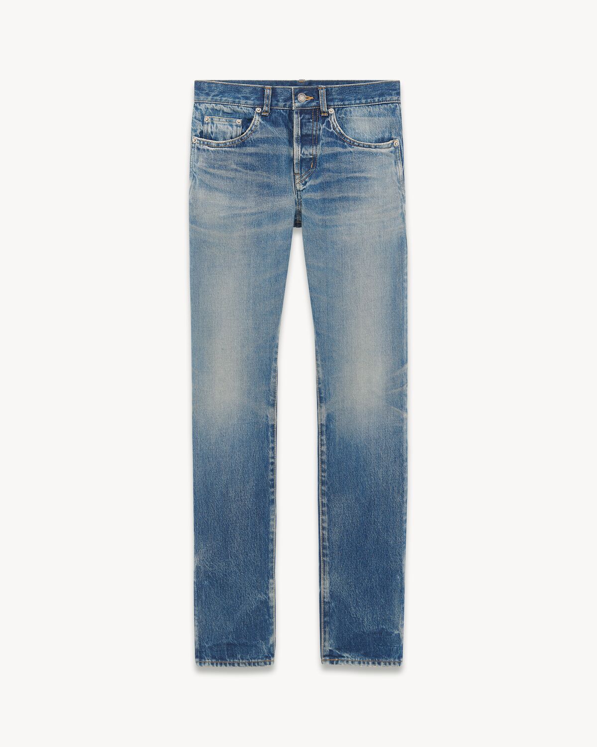 slim-fit jeans in hydrangea blue denim