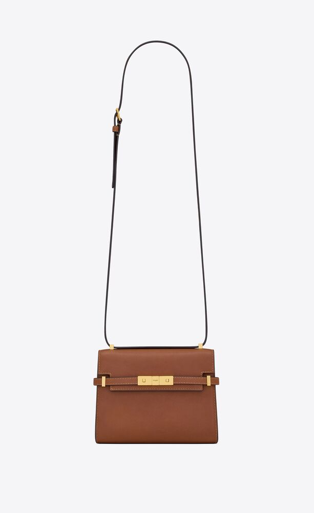 manhattan mini crossbody bag in aged vegetable-tanned leather