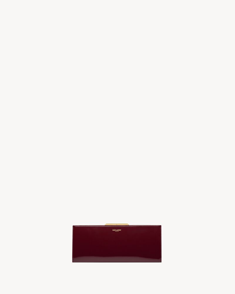 MIDNIGHT small clutch in lacquered leather