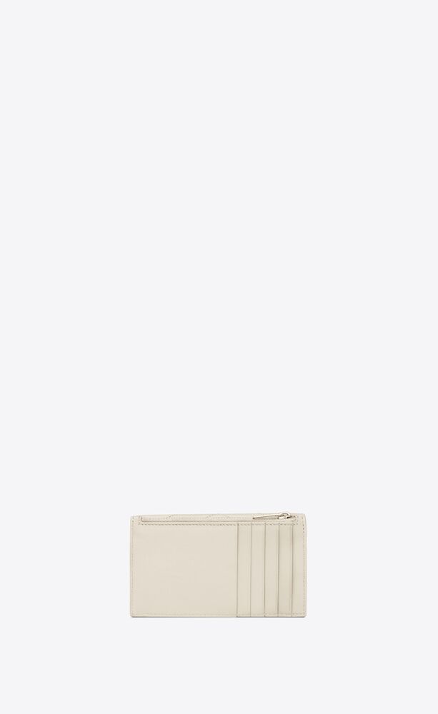YSL Saint Laurent Monogram Matelasse Envelope Small Wallet Black Leather  612808