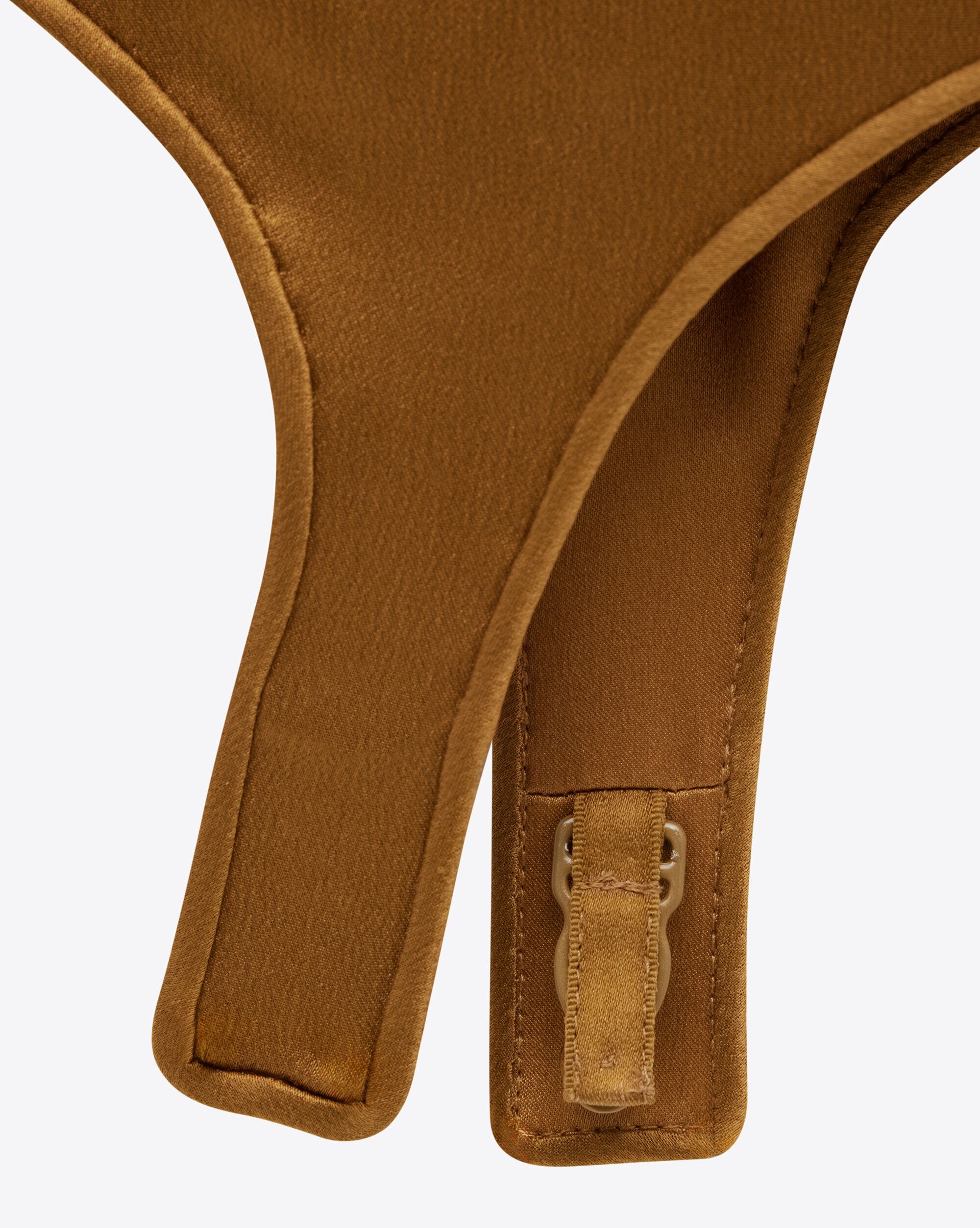 twist-neck garter blouse in silk satin