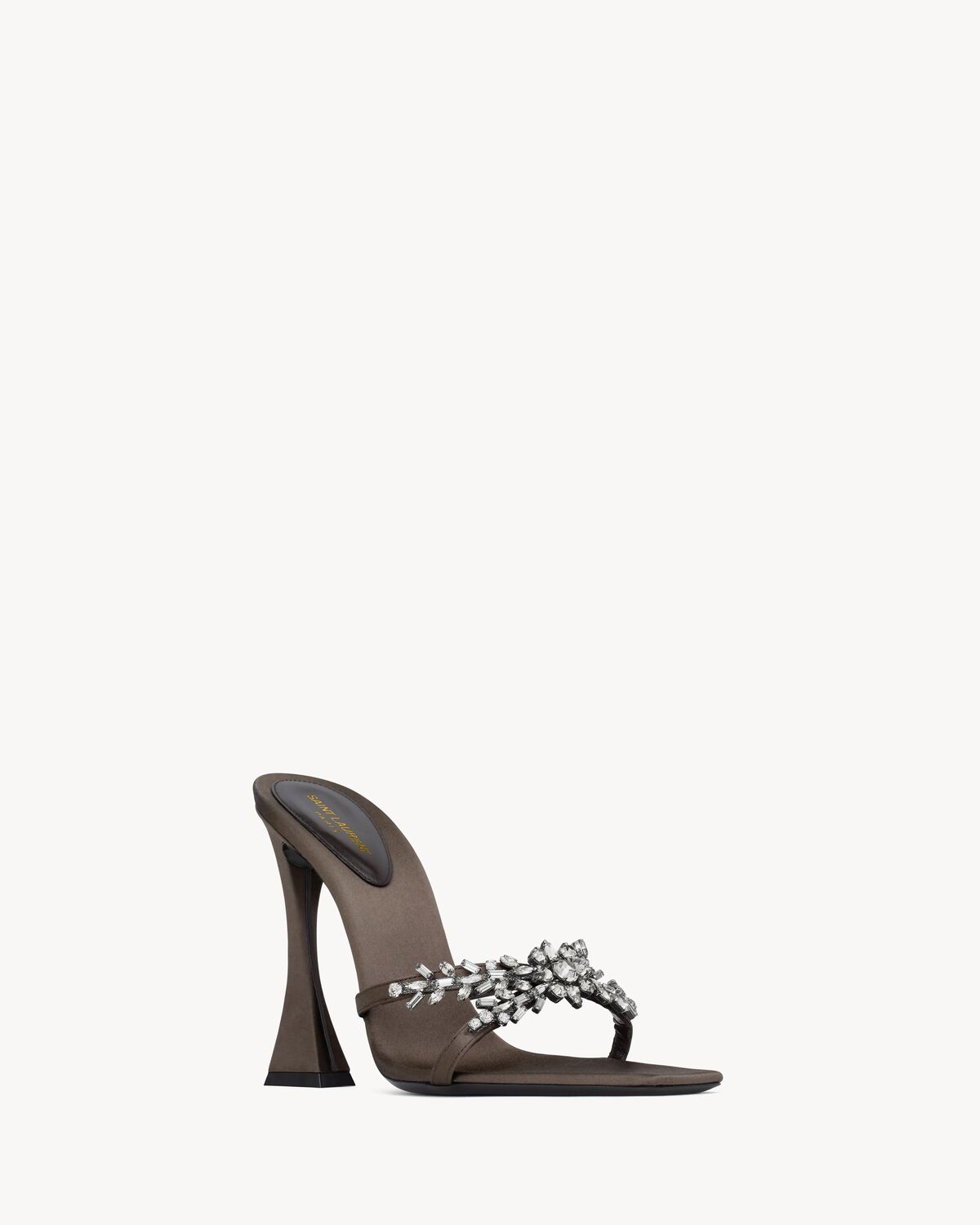 Mule LIZ in crêpe satin con strass