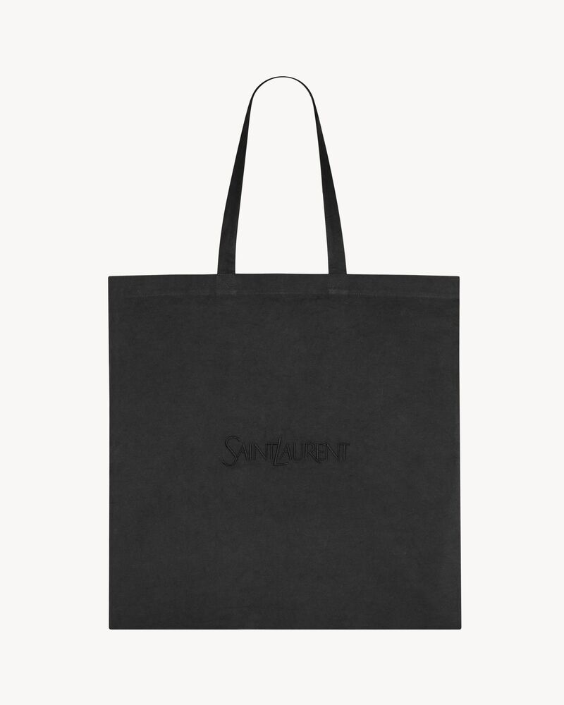 OVERSIZED SAINT LAURENT TOTEBAG IN BRUSHED COTTON