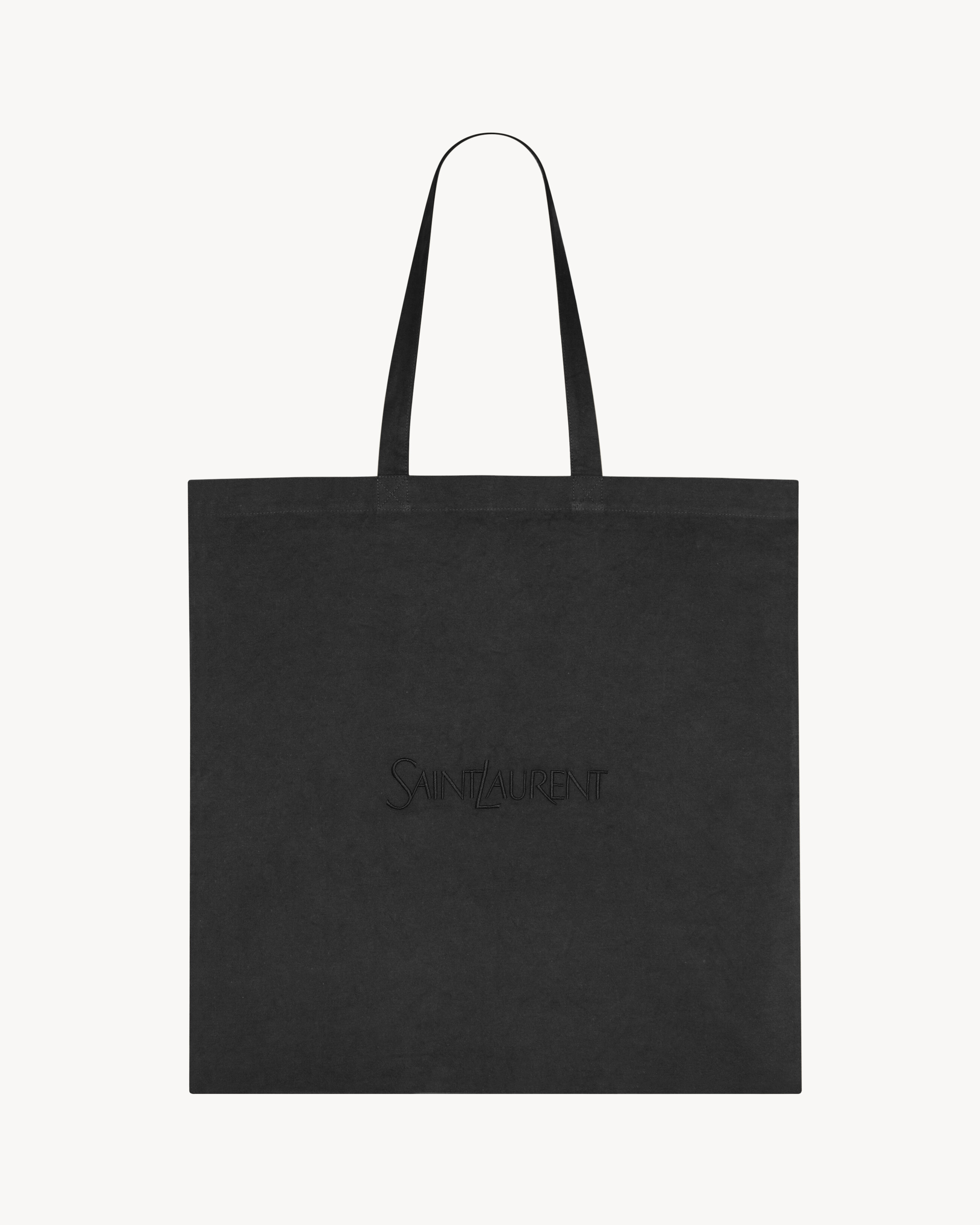 OVERSIZED SAINT LAURENT TOTEBAG IN BRUSHED COTTON