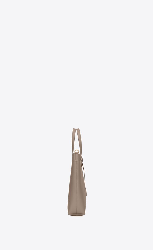 Calvin Klein Beige Pebble Leather Satchel Medium Handbag Purse Double Handle