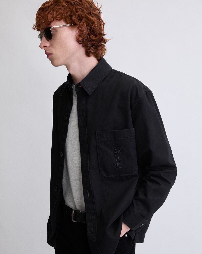 surchemise cassandre en denim noir