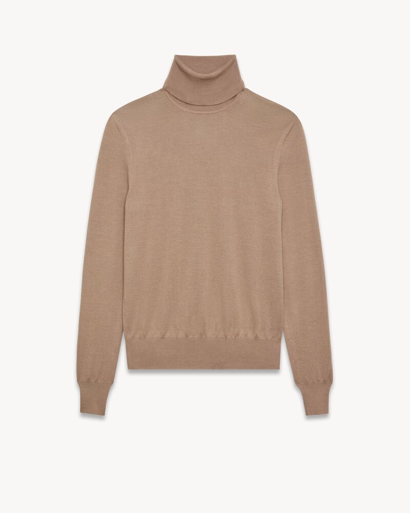 Pullover dolcevita in cashmere, lana e seta