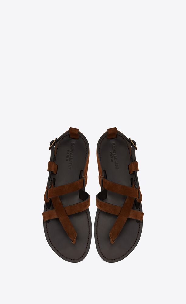 saint laurent culver nu pieds suede sandals