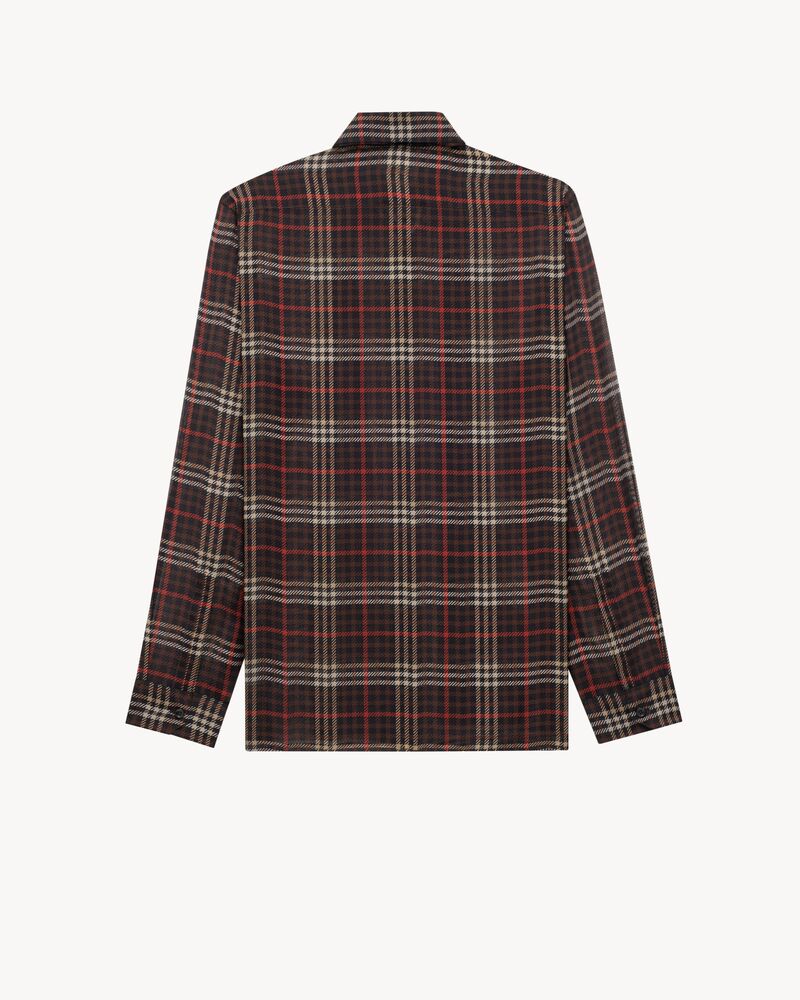 Camicia CASSANDRE in crêpe di seta tartan