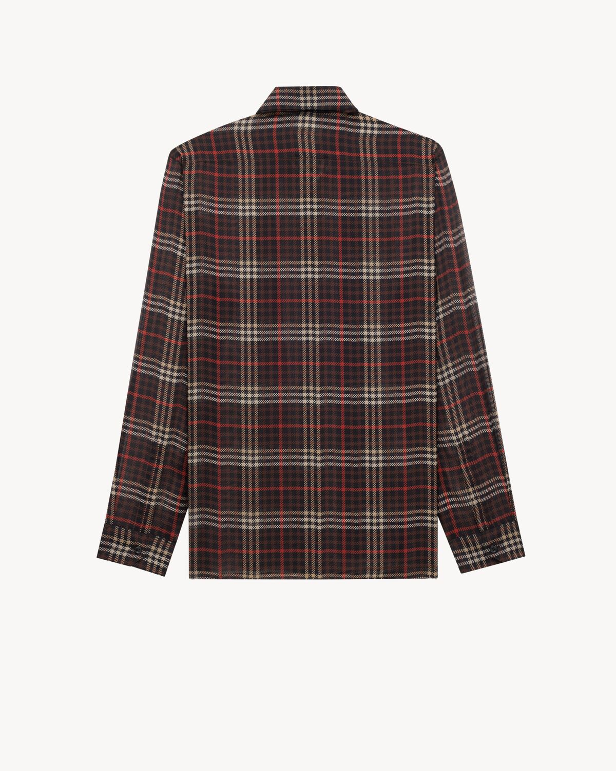 camicia cassandre in crêpe di seta tartan