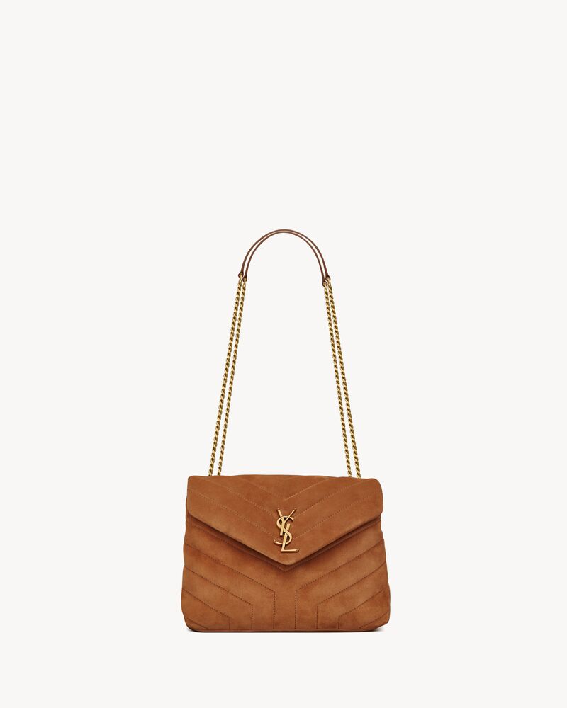 LOULOU SMALL TASCHE AUS „Y“-FÖRMIG GESTEPPTEM WILDLEDER