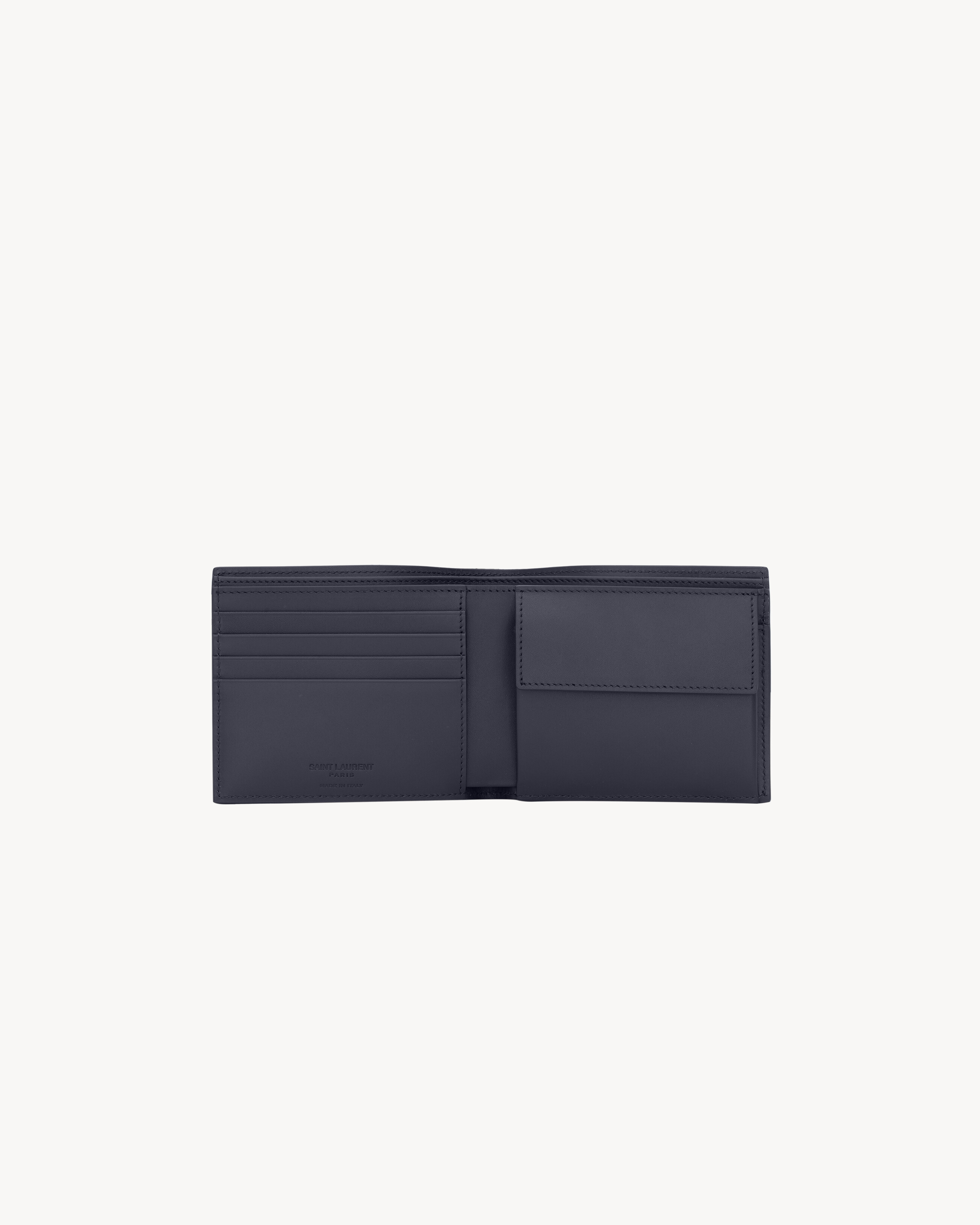SAINT LAURENT PARIS East/West wallet with coin purse in smooth leather