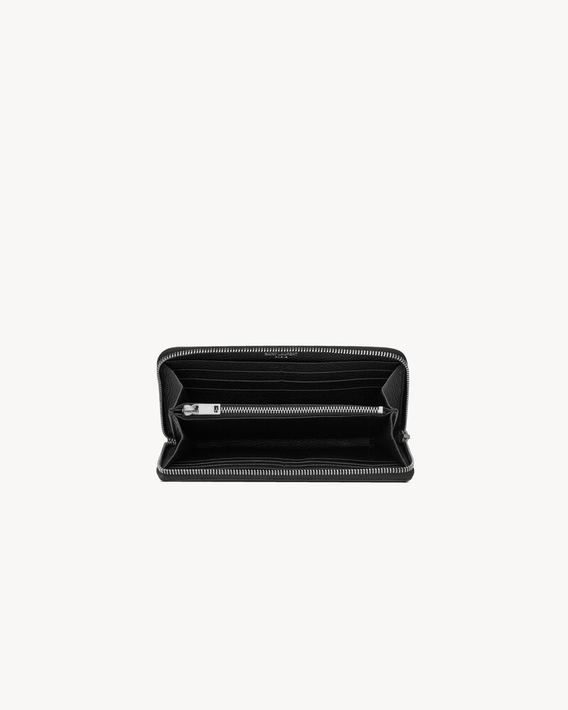 그레인 가죽 소재의 CASSANDRE 쉐도우 SAINT LAURENT 지퍼 어라운드 지갑