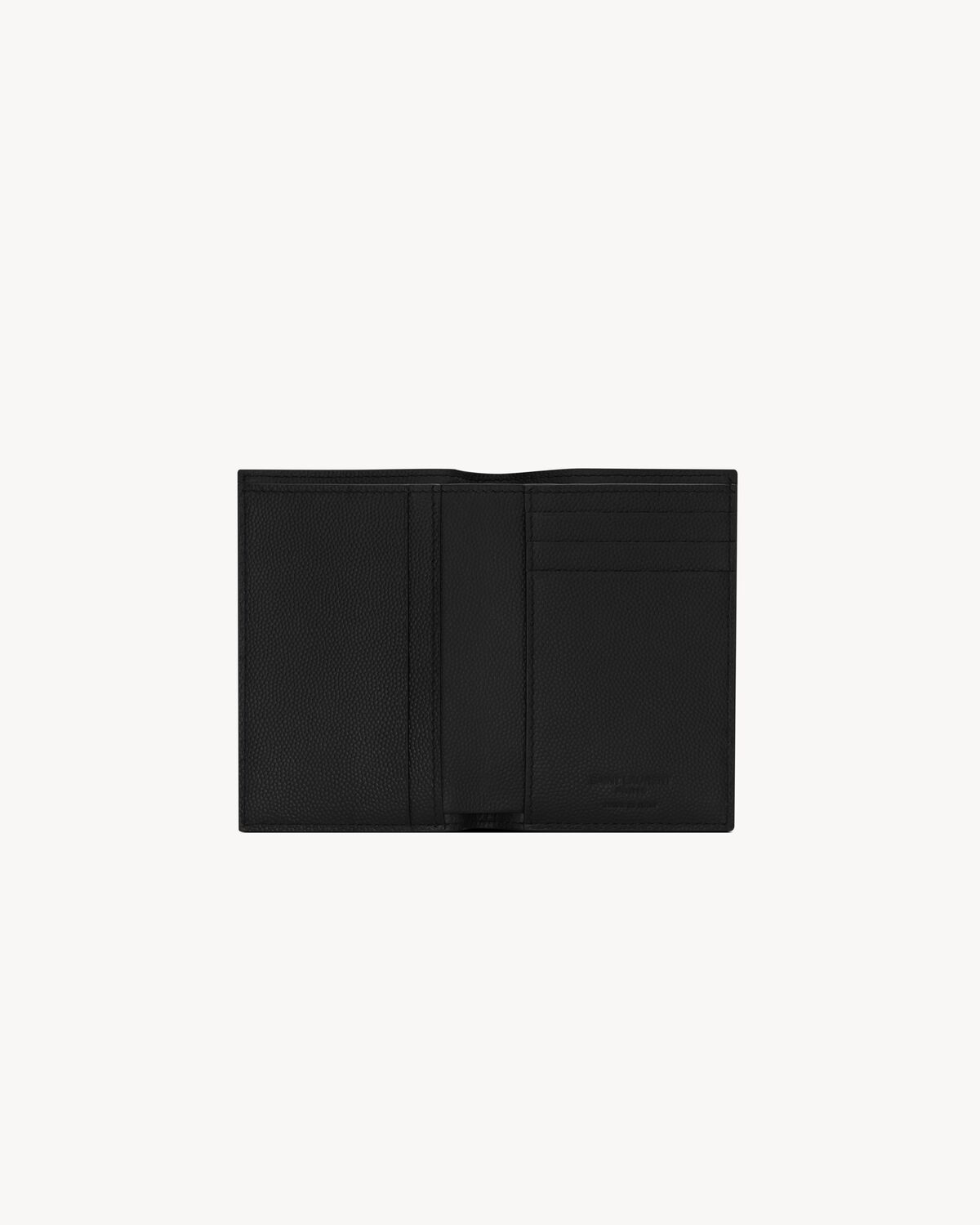 credit card wallet in grain de poudre leather