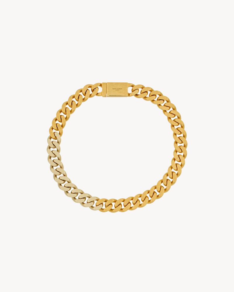 two-tone chain necklace in metal