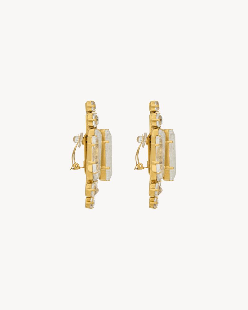 Boucles d'oreilles médaillon en cristal