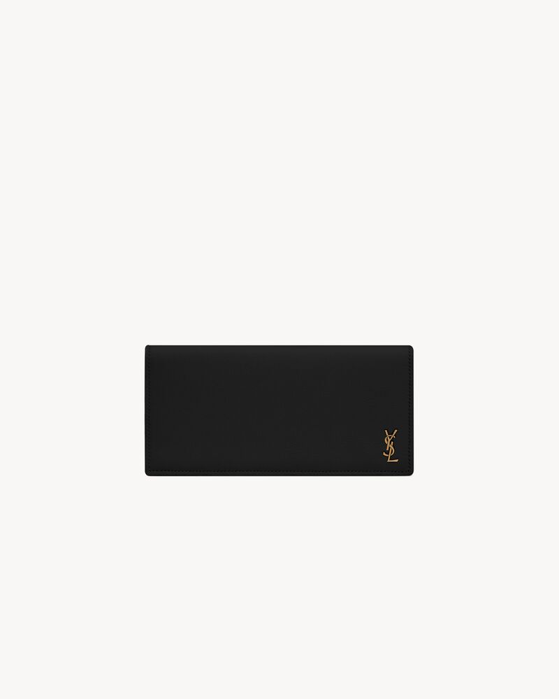 CASSANDRE card case in crocodile-embossed shiny leather