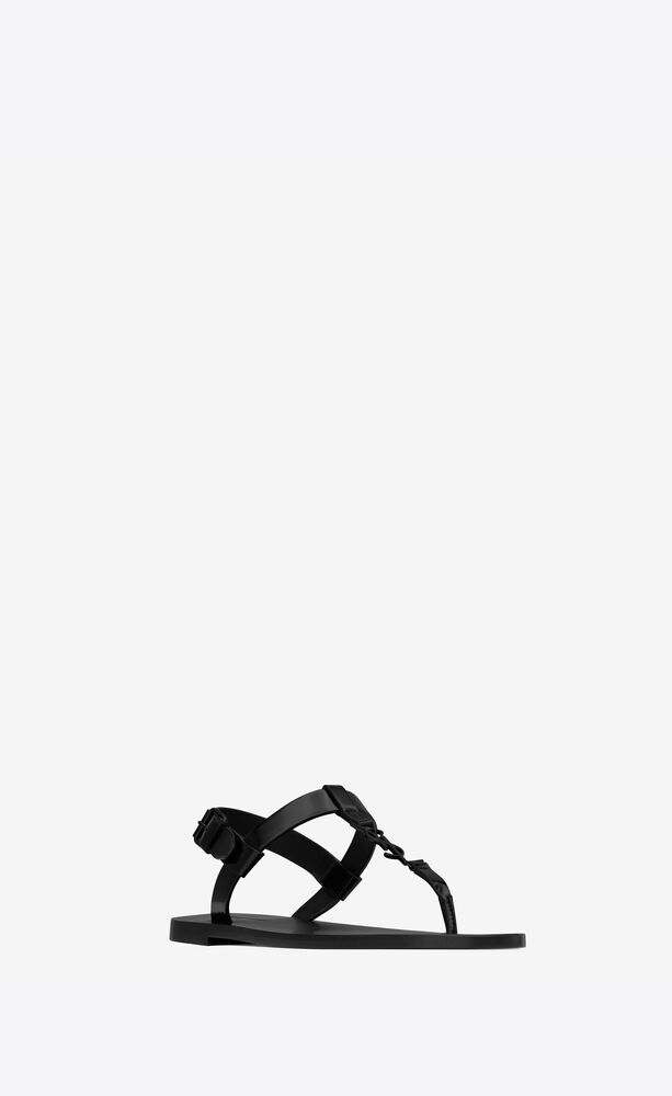 CASSANDRE sandals in glazed leather | Saint Laurent | YSL.com