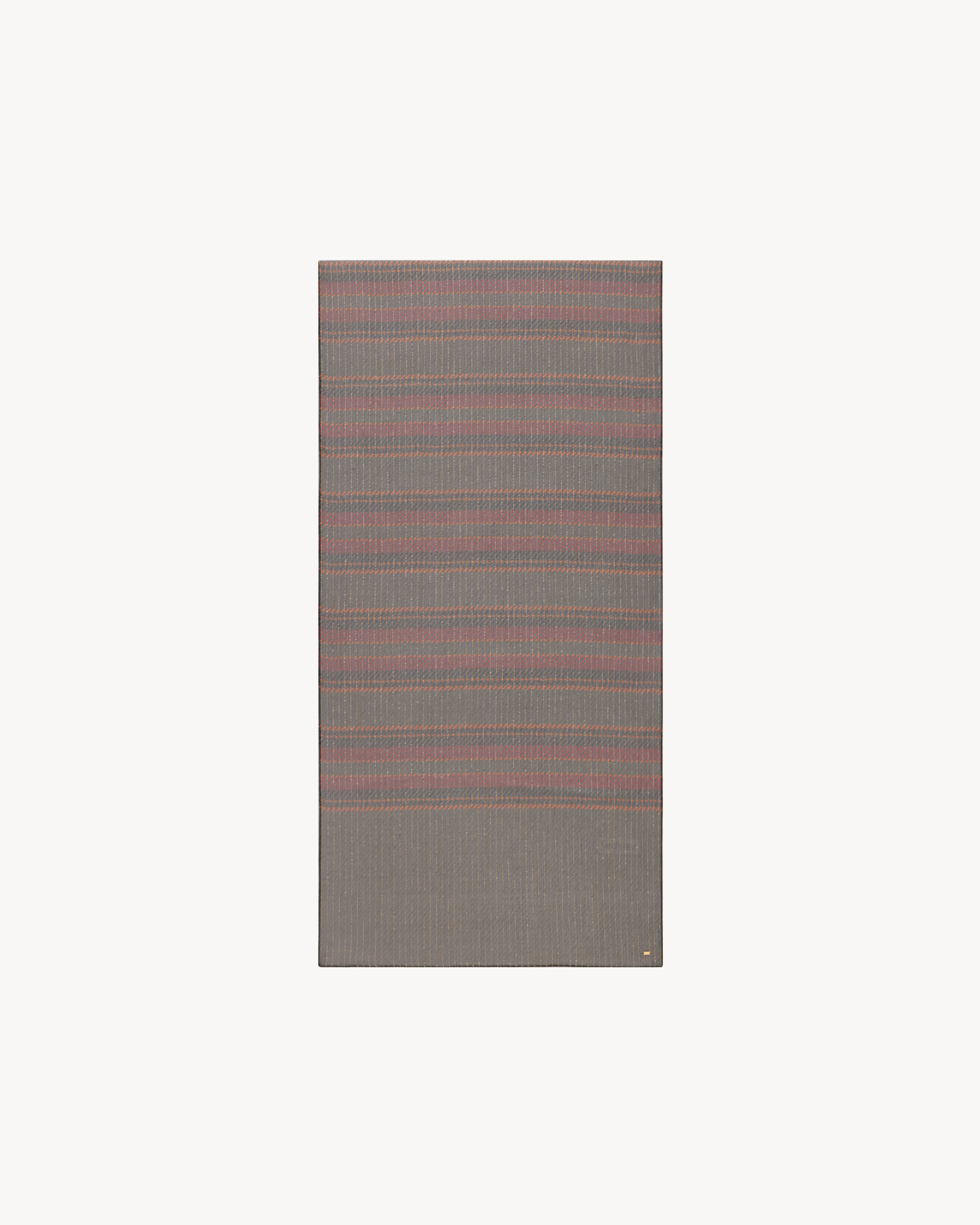 scarf in striped silk and lurex