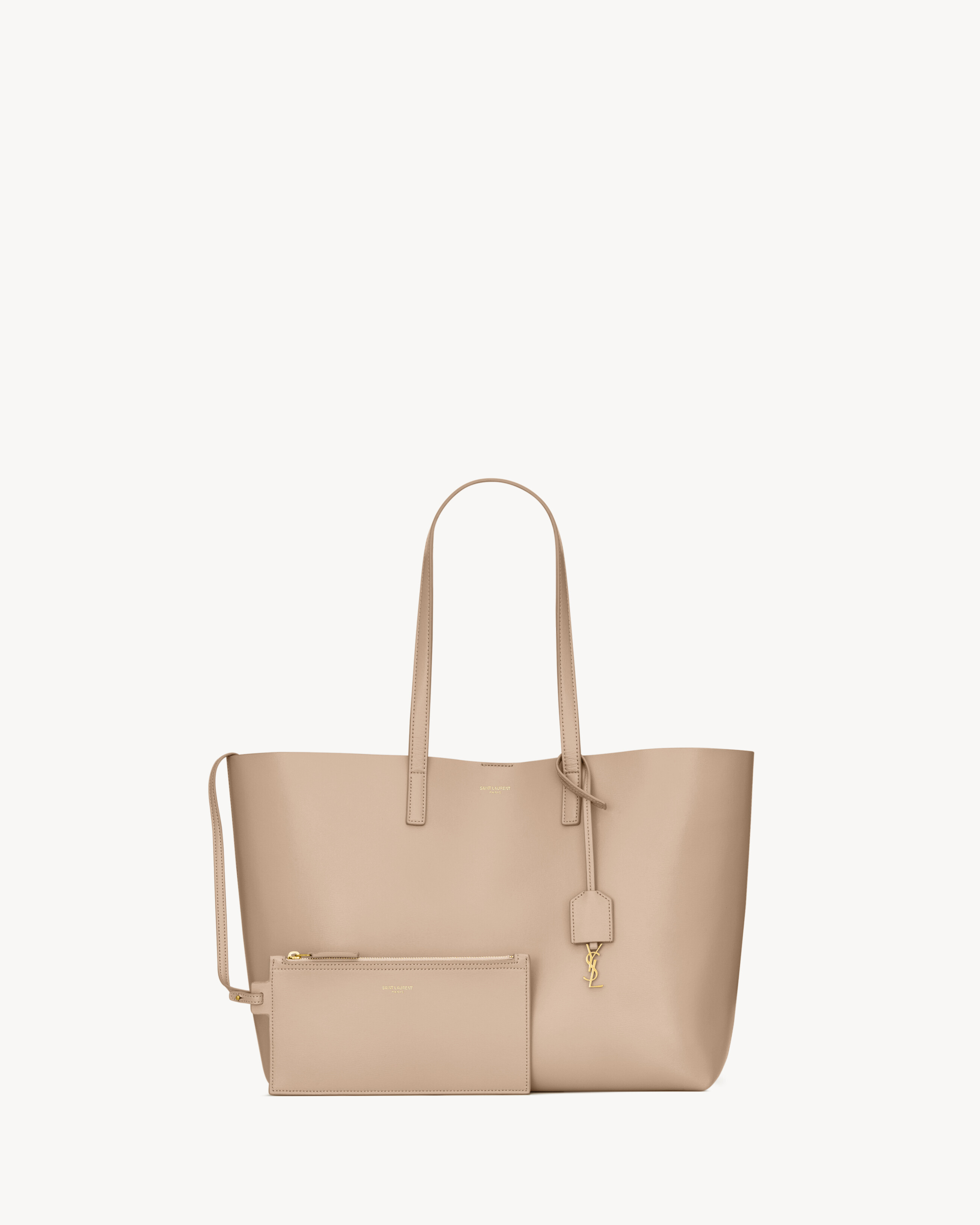 Shopping Saint Laurent in leather