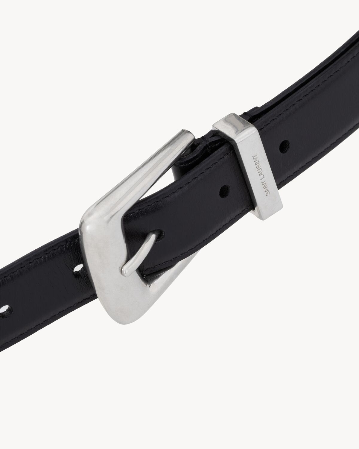 folk belt in smooth leather
