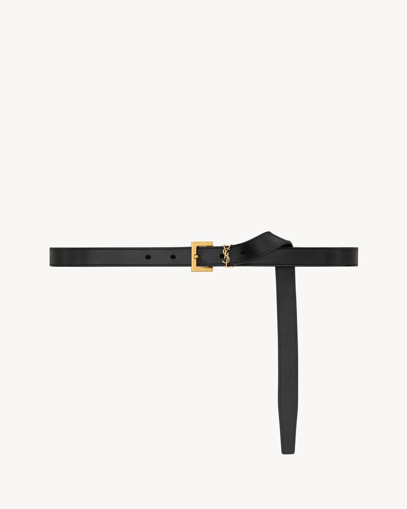 CASSANDRE thin belt in vegetable-tanned leather
