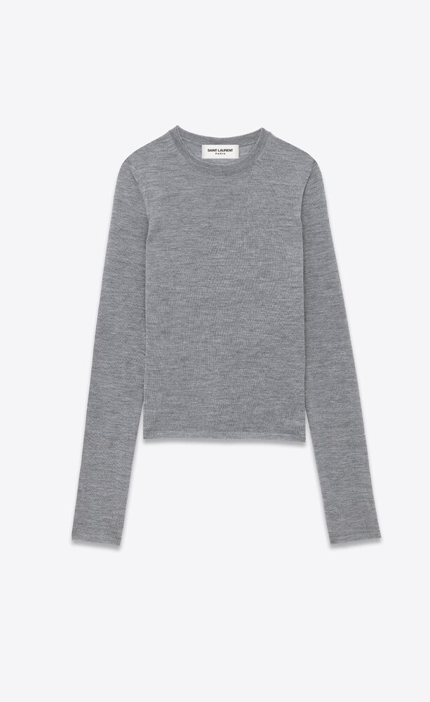 Sweater in cashmere, wool and silk | Saint Laurent | YSL.com