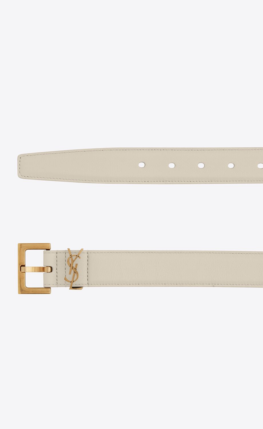 CASSANDRE BELT WITH SQUARE BUCKLE IN SHINY BOX SAINT LAURENT LEATHER ...